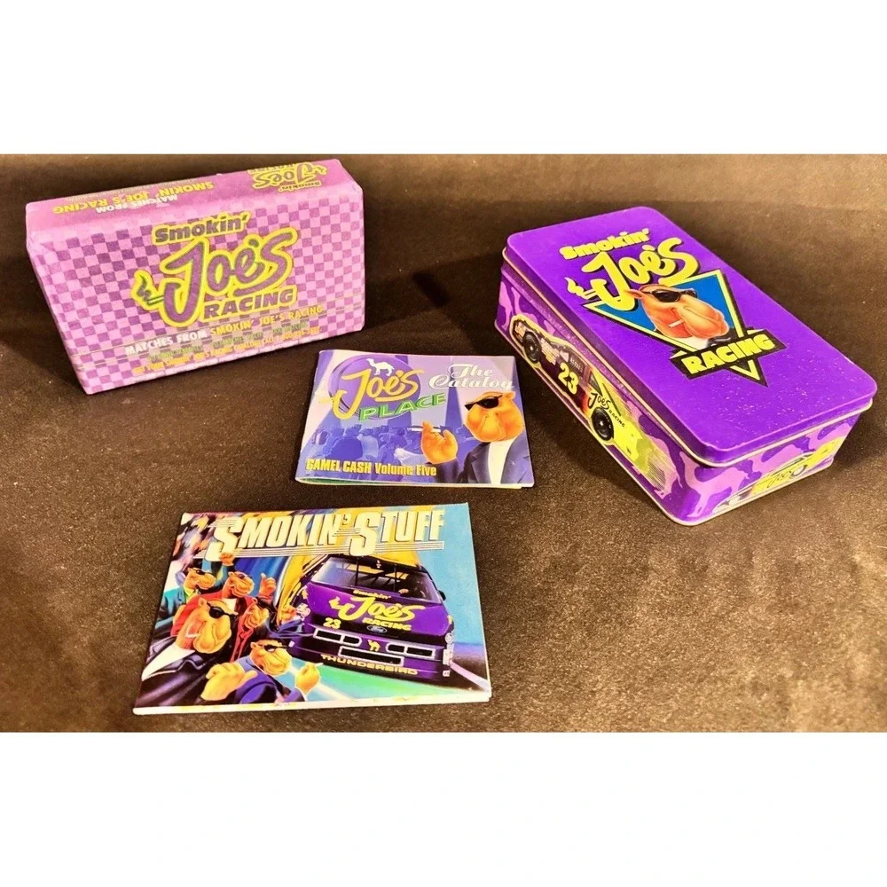 Vintage 1994 Smokin Joe's Racing Camel Tin Sealed Matches NASCAR Promo Lot